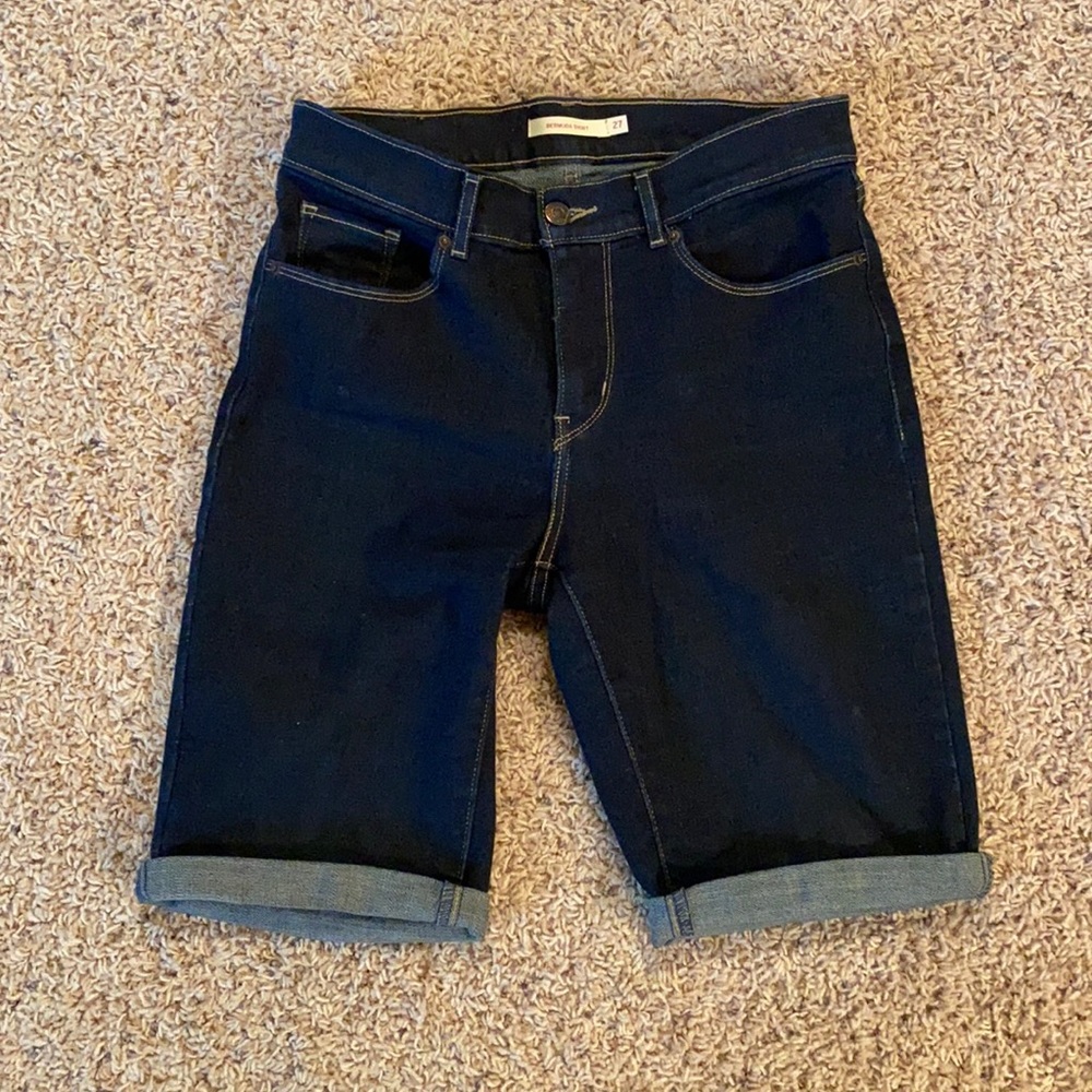 Denim Bermuda jean shorts